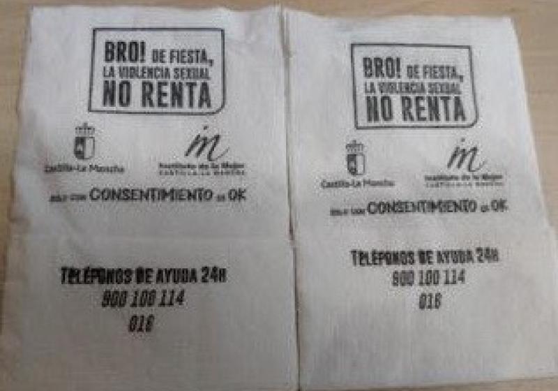 La Federaci�n Regional de Empresarios de Hosteler�a distribuir� en las cinco provincias 1,5 millones de servilletas contra la violencia de g�nero en establecimientos del sector